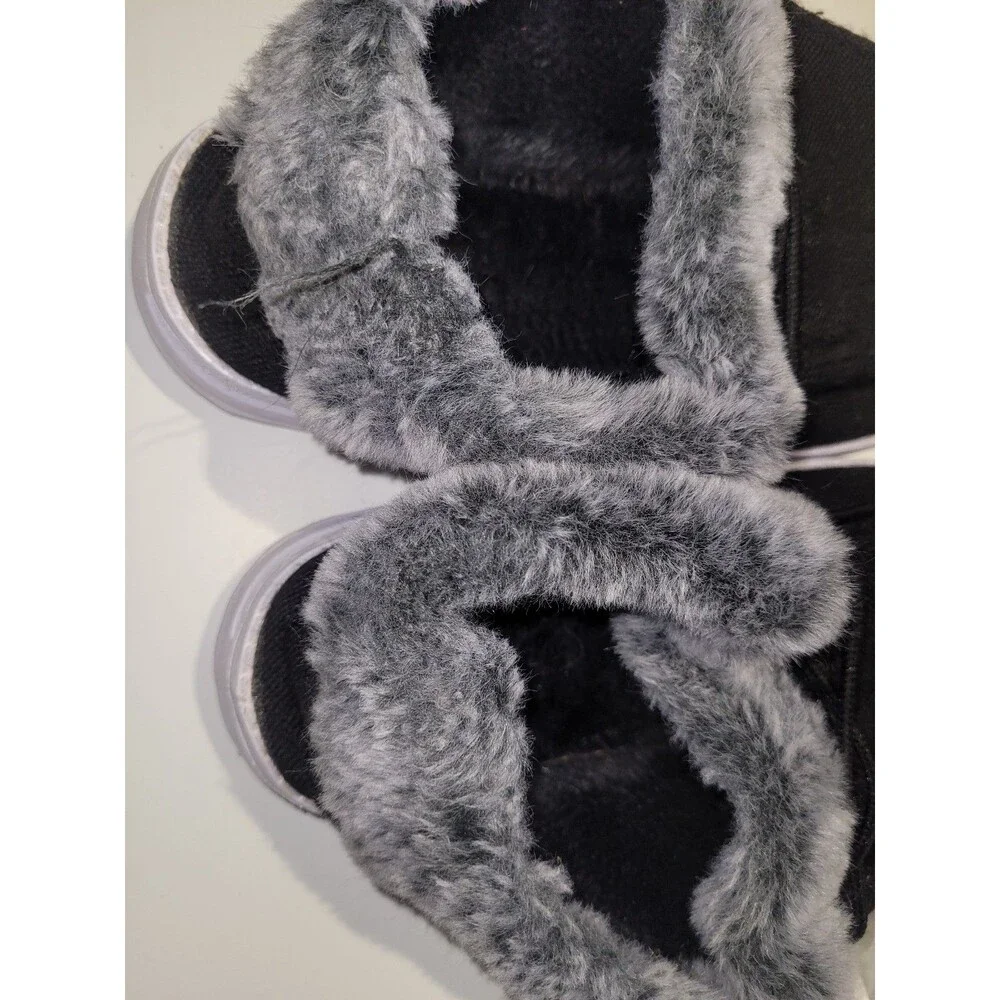 No brand Men’s Black Casual Slip On Loafers Faux Fur Lined Comfort Shoes Size 10